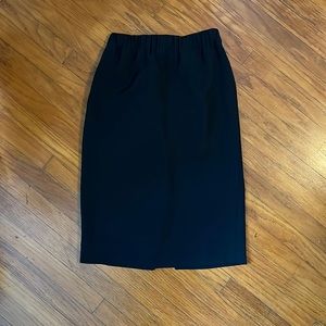 EVERLANE Elastic Waist Pencil Skirt in Black Size 2